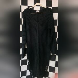 Distressed Long Knit Sweater